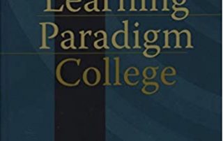 Blue background with the text The Learning Paradigm College by John Tagg